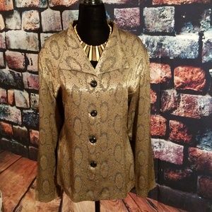 J. T. Collection gold and black blazer